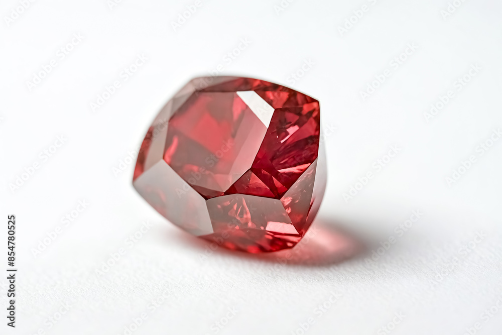 Red Gemstone on White Background Red Gemstone on White Background