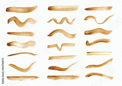gold shape brushstrokes collection