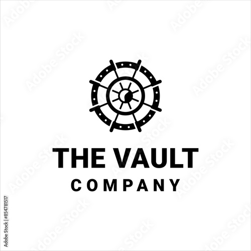 The vault door vector with masculine style design