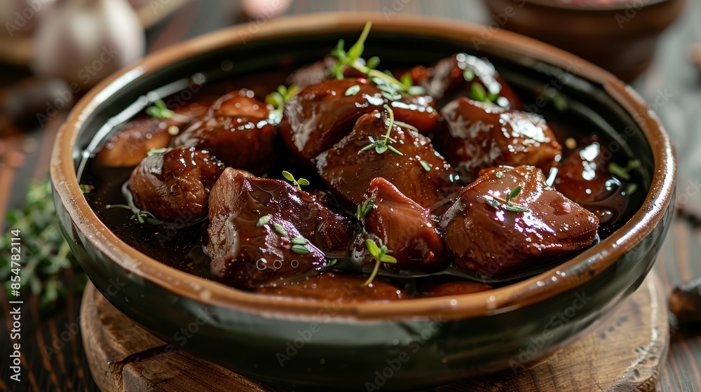 Authentic Filipino adobo, featuring chicken and pork simmered in a savory blend of soy sauce, vinegar, and garlic - a comforting, flavorful dish that captures the essence of Filipino cuisine. Authentic Filipino adobo, featuring chicken and pork simmered in a savory blend of soy sauce, vinegar, and garlic - a comforting, flavorful dish that captures the essence of Filipino cuisine.