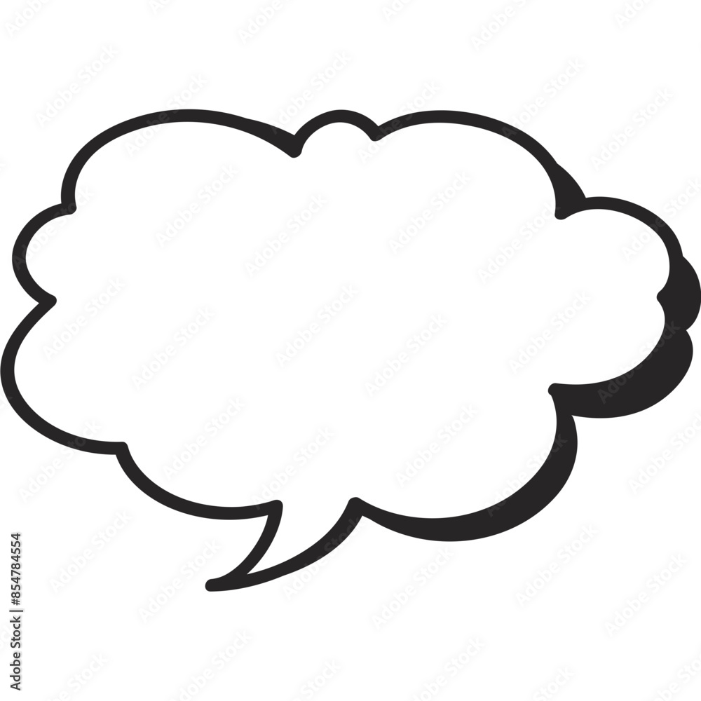 Doodle Speech Bubble. Hand Drawn Sketch Speech Bubble Icon Doodle Speech Bubble. Hand Drawn Sketch Speech Bubble Icon