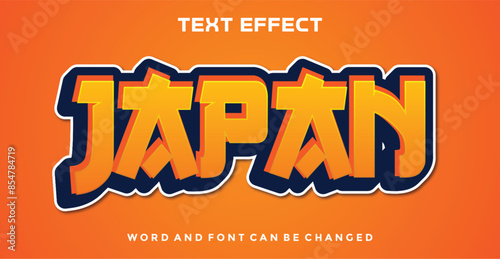 Japan  editable text effect