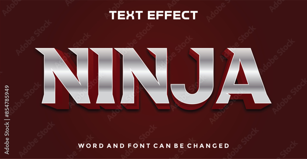 Obraz premium Ninja editable text effect
