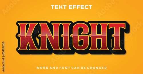Knight editable text effect