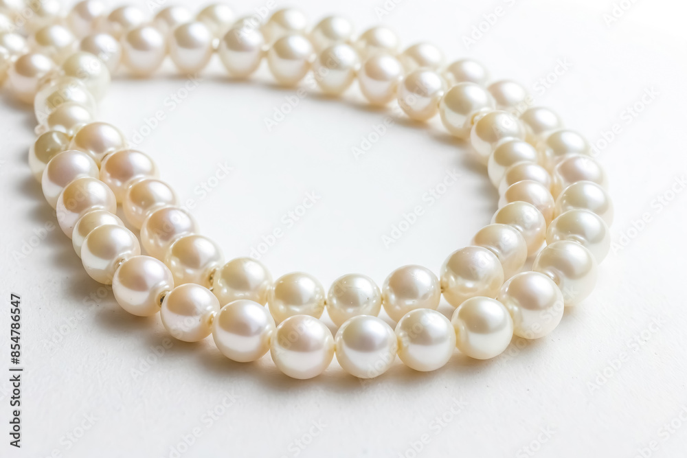 Closeup of a Pearl Necklace Closeup of a Pearl Necklace