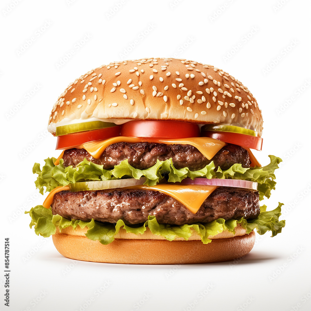 hamburger isolated on white background hamburger isolated on white background