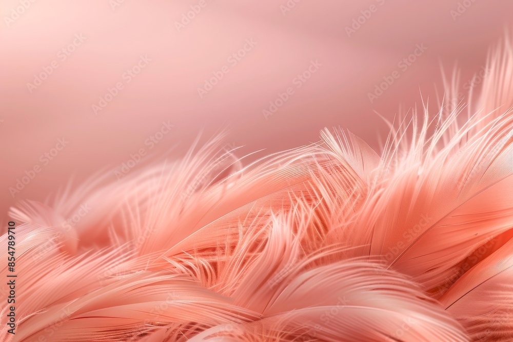 Soft Focus Background with Feathers - Minimalist Design in Soothing Colors