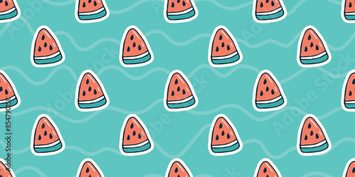 background. drawing. seamless pattern. the pattern. seamless. beach. Lemon. rest. Morata. watermelon. food. sweet. tasty.