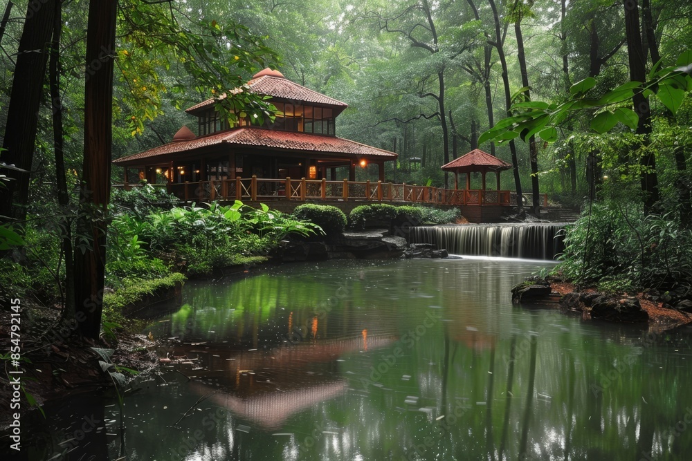 Well-Being Retreat Center - Holistic Health, Mindfulness Practices, Tranquil Environment, AI Well-Being Retreat Center - Holistic Health, Mindfulness Practices, Tranquil Environment, AI