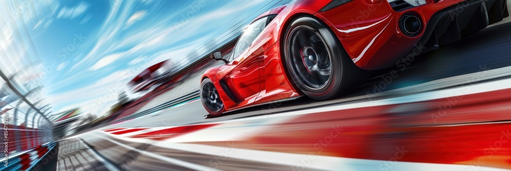 Racing car circuit background, Motorsport track. Concept racing events, High-Speed action, Motion blur effect. Racing car circuit background, Motorsport track. Concept racing events, High-Speed action, Motion blur effect.
