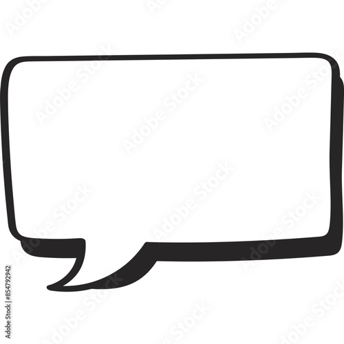 Hand Drawn Sketch Speech Bubble Icon. Doodle Speech Bubble.