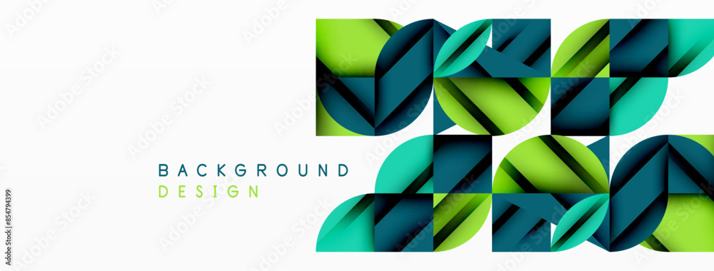 Circle, square and flower petal geometric background. Round shapes composition for wallpaper, banner, background or landing Circle, square and flower petal geometric background. Round shapes composition for wallpaper, banner, background or landing