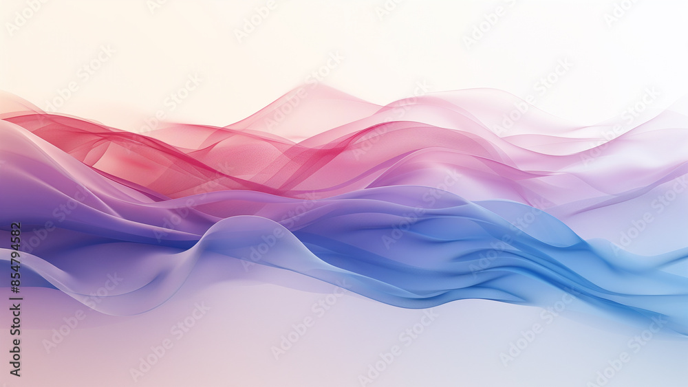 Obraz premium Flowing Serenity: A Gradient of Blue, Purple, and Red