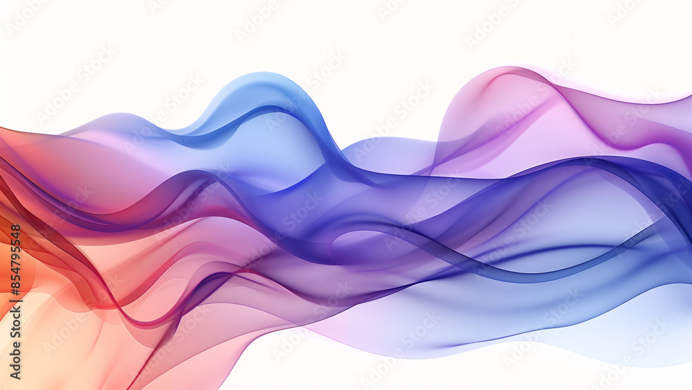 Fototapeta premium Abstract Waves: A Harmonious Blend of Hues