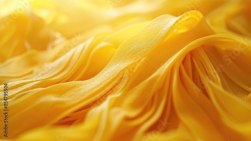 Italian fettuccine paste texture background. Close up. AI generated. photo