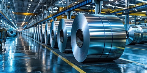 Steel Rolls in a Modern Industrial Facility