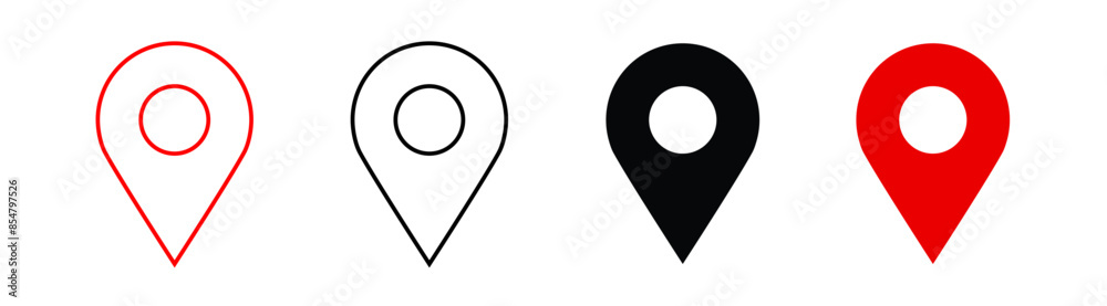 New location map icons. location marker. location pin