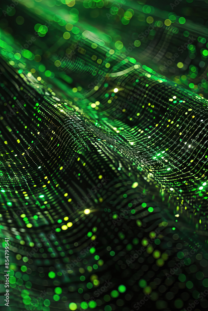 Digital Rain - Matrix Code in Green Digital Rain - Matrix Code in Green