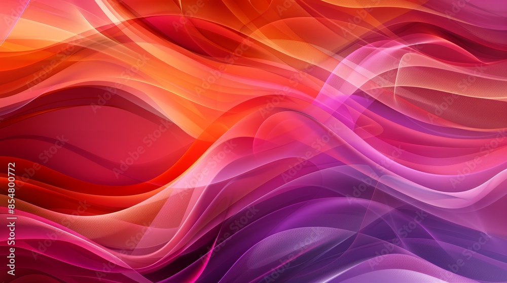 Obraz premium Abstract background with soft, flowing shapes in vibrant purple, red, and yellow.
