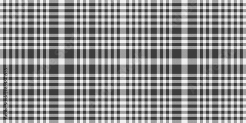 Bed tartan texture vector, vogue check textile fabric. Contour background pattern plaid seamless in white and grey colors.