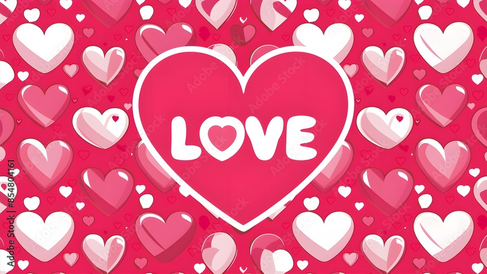 valentine background pink with white bubble love heart pink background with a pattern and white hearts in the style of vibrant cartoonish valentine background pink with white bubble love heart pink background with a pattern and white hearts in the style of vibrant cartoonish