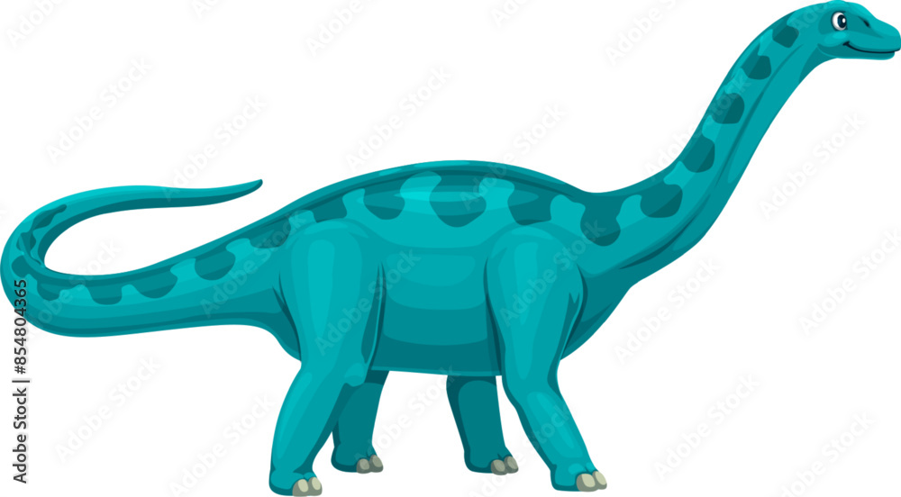 Cartoon datousaurus dinosaur character of prehistoric forest animal ...