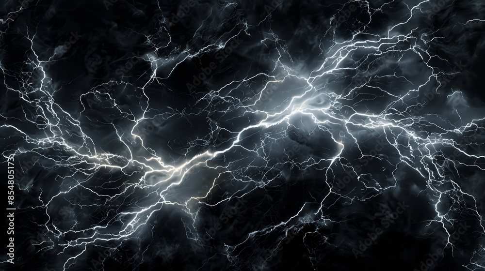 Lightnings over black background. Lightnings over black background.
