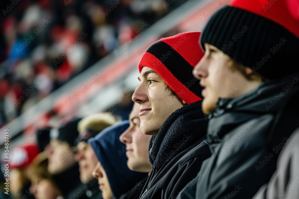 In the stadium, spectators cheer as teams compete in a football match, showcasing teamwork and celebration. In the stadium, spectators cheer as teams compete in a football match, showcasing teamwork and celebration.
