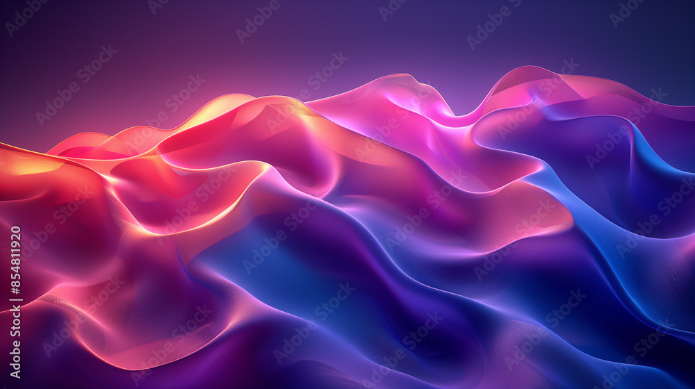 Fototapeta premium Dark background, pink wave