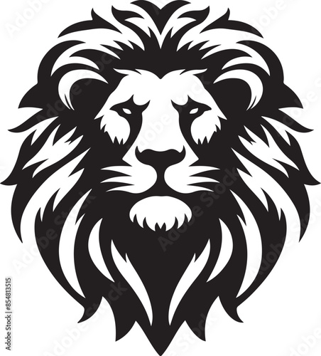  lion had silhouette  vector style illustrator