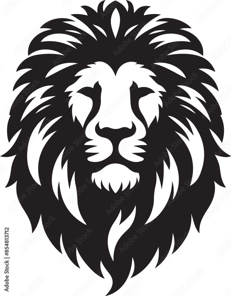Obraz premium lion had silhouette vector style illustrator