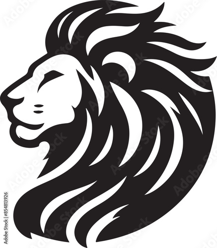  lion had silhouette  vector style illustrator