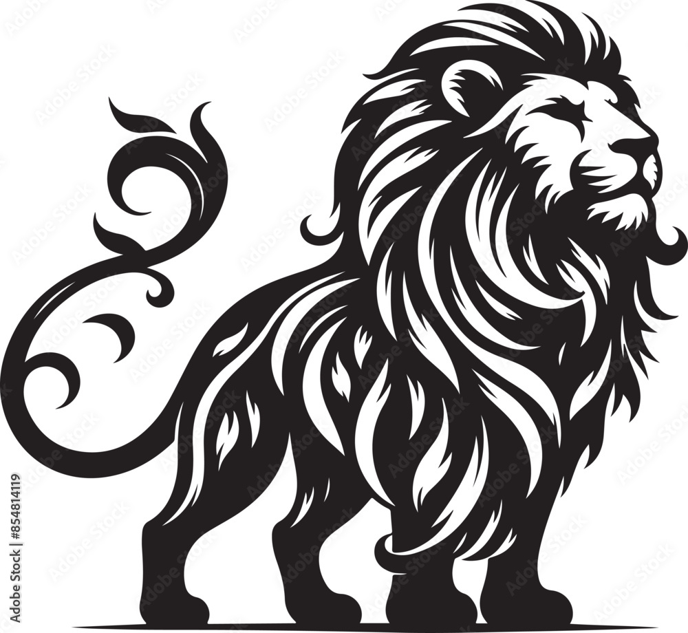 lion silhouette vector style illustrator lion silhouette vector style illustrator
