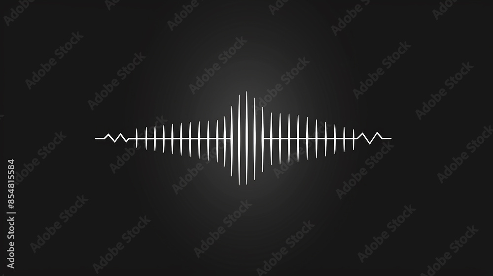 Sound wave graph on a black background, abstract image of healthcare Sound wave graph on a black background, abstract image of healthcare