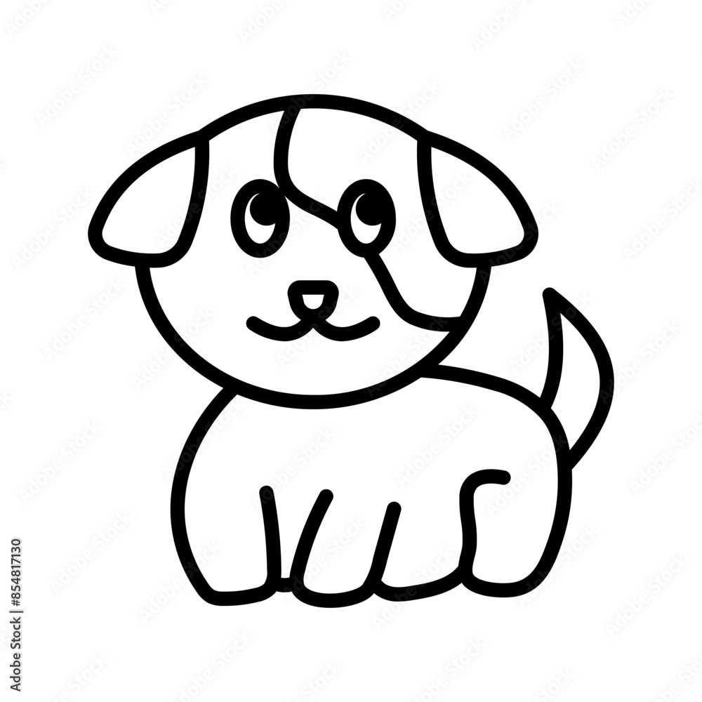 Obraz premium Cute Dog Lineart