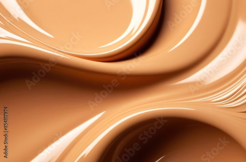 Immerse in the beauty of flowing caramel waves. This abstract artwork showcases smooth photo