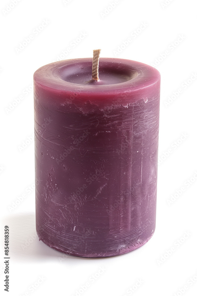 Artisan candle on a white background. Created with Generative AI technology. Artisan candle on a white background. Created with Generative AI technology.