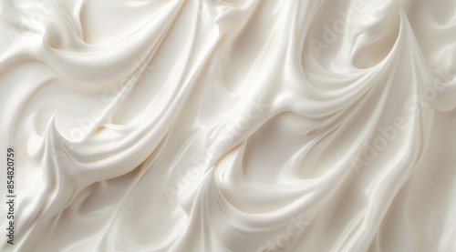 Cream texture, white background, cream swirls, smooth, skincare, closeup, soft, lotion, beauty, cosmetic, hydration, moisturizing, silky, luxurious, premium