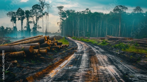 Forest trail a serene path through nature's beauty and tranquility