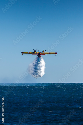 Bild auf Leinwand Training of a Canadian civil security in the Mediterranean