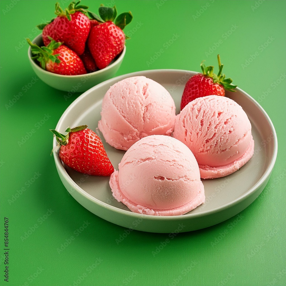 fresh tasty strawberry ice cream balls
fresh tasty strawberry ice cream balls