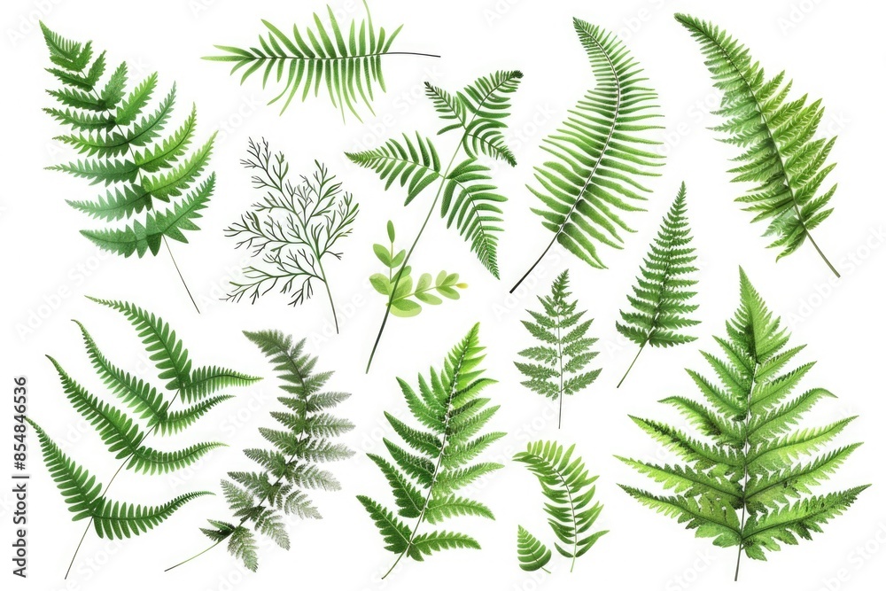 A simple and clean image featuring a collection of green leaves against a white background, suitable for use in designs related to nature, wellness, or simplicity A simple and clean image featuring a collection of green leaves against a white background, suitable for use in designs related to nature, wellness, or simplicity