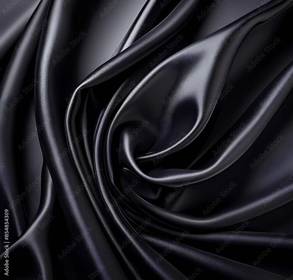 Fototapeta premium black satin background. Silk background 