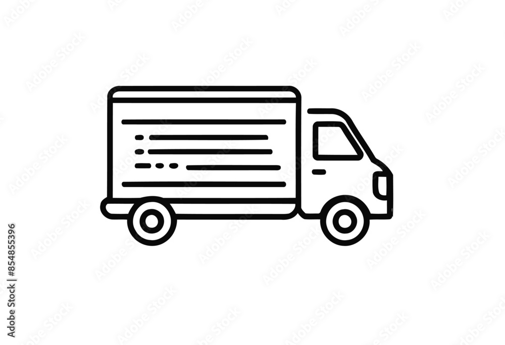 Fast Delivery Truck Icon for Transportation Apps Fast Delivery Truck Icon for Transportation Apps