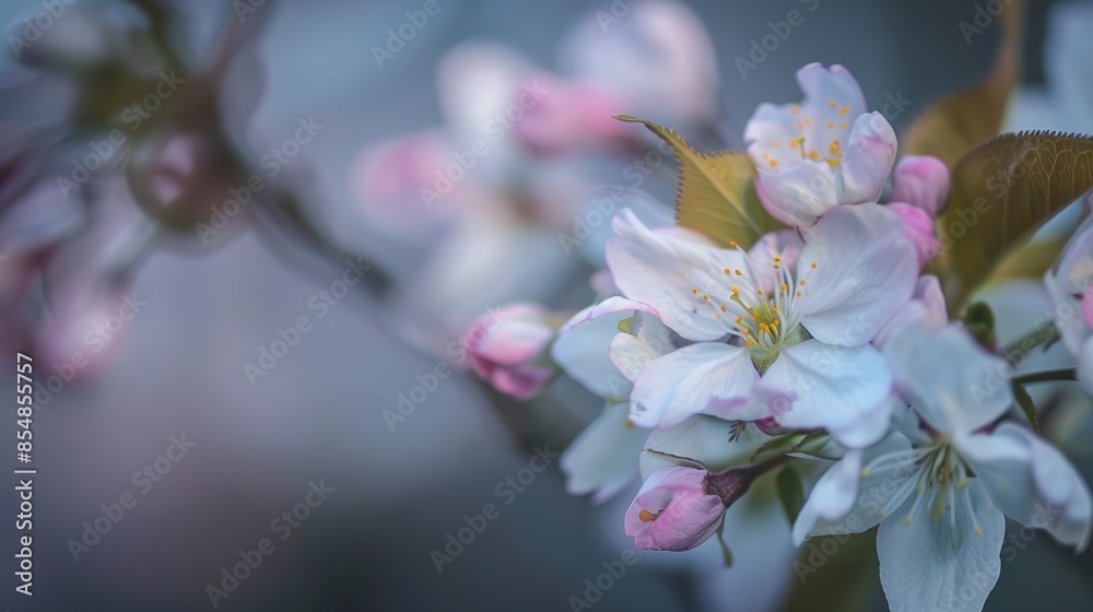 Delicate Japanese garden blooms, macro shot, gentle dusk light, soft colors, peaceful, detailed Delicate Japanese garden blooms, macro shot, gentle dusk light, soft colors, peaceful, detailed