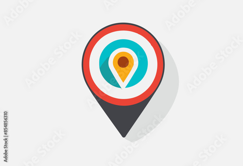 Free Download Flat Design Location Pin Isolated on White Background - GFXLoad