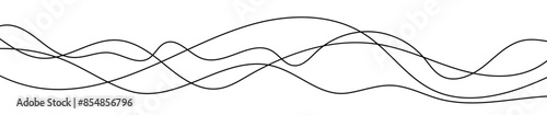 Thin curved wavy lines
