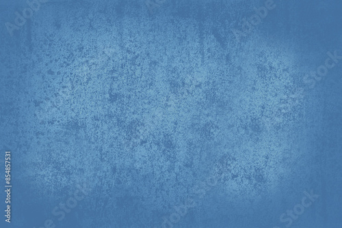 Grunge navy light blue abstract texture background. Blue paint on old vintage concrete stucco white wall surface with grain pattern for template banner graphic creative art card design, wallpaper