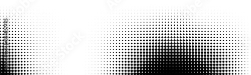 Wave halftone pattern. Halftone dots background. Vector