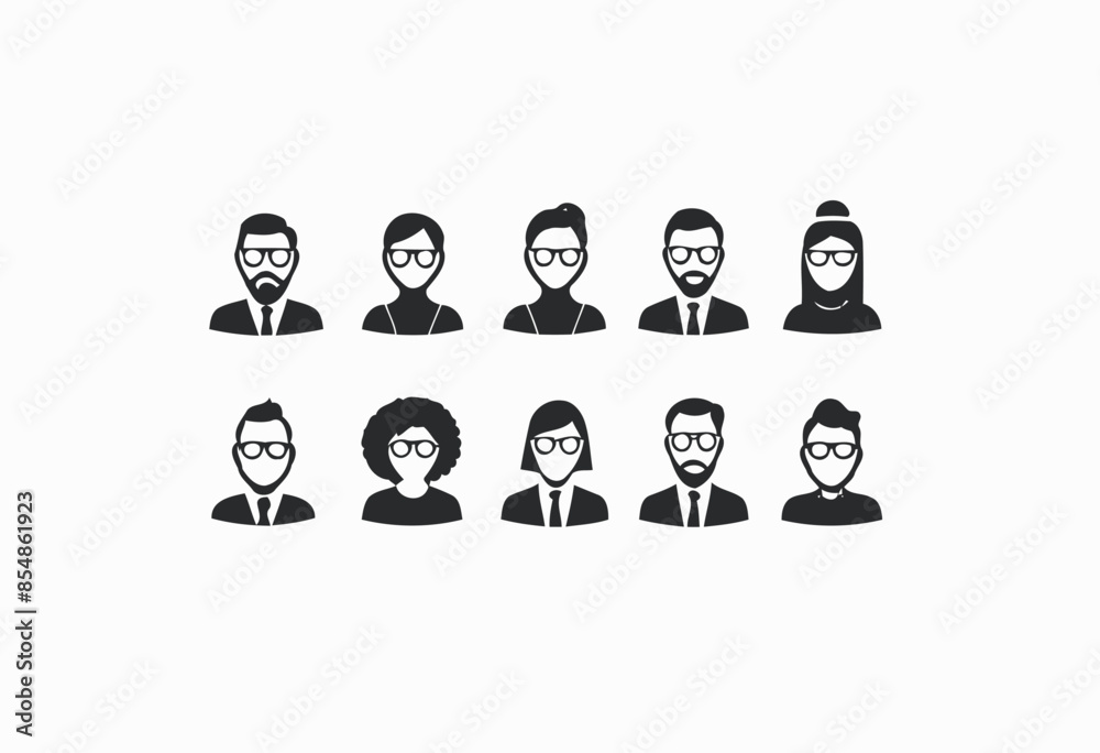 Professional Flat Design Vector Icon of a Human Professional Flat Design Vector Icon of a Human